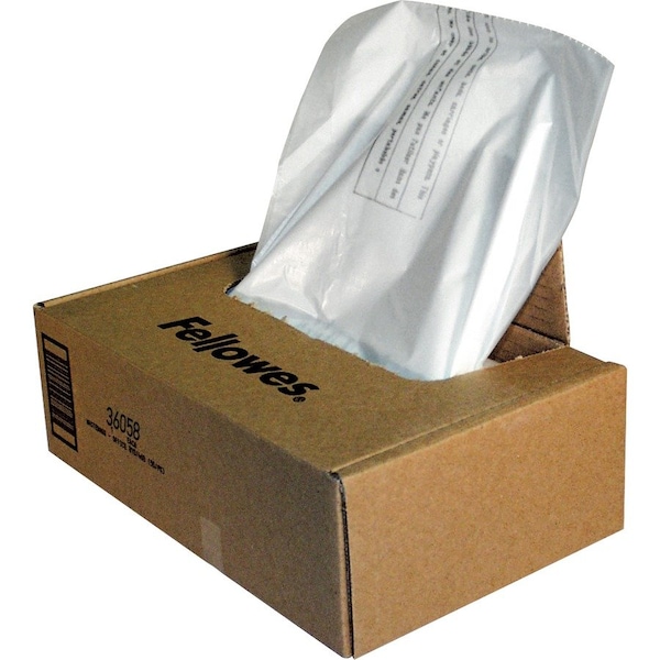 Fellowes 38 gal Trash Bags, Clear, 50 PK - FEL3605801