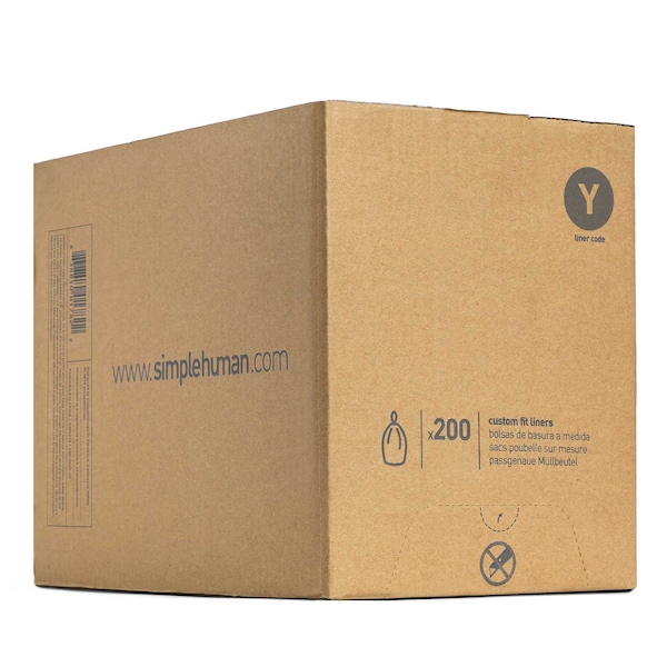 Simplehuman 30 gal Trash Bags, 10.2 in x 12.6 in, 1.18 mm, White - CW0404