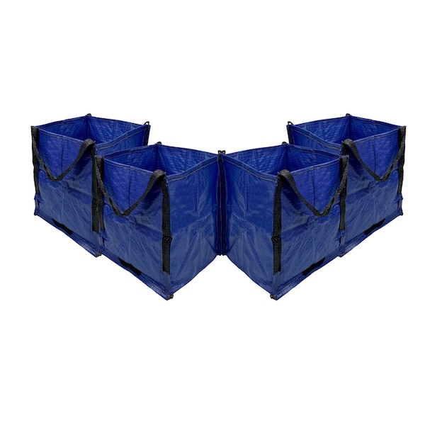Durasack Up to 500 lbs. Reusable Tote Bags, Blue, 4 PK - BB-1619BLU-4PK