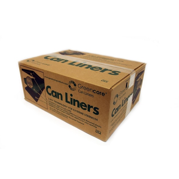 Greencore Greencore FG-GCPCR-76 55-60 gal Extra HD Can Liners - Clear - 100 per Case - FG-GCPCR-76