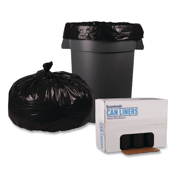 Boardwalk 56 gal Trash Bags, 36 in x 43 in, Super Extra Heavy-Duty, 1.6 Mil, Black, 100 PK - BWK 522