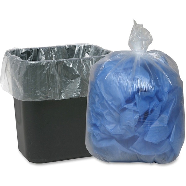 Webster 10 gal Trash Bags, S, 0.60 mil (15 Micron), Clear, 500 PK - WBI242315C
