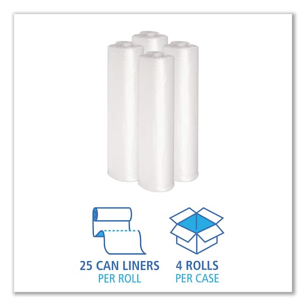 Boardwalk 33 gal Trash Bags, 33 in x 39 in, Super Extra Heavy-Duty, 1.4 mil, Clear, 100 PK - BWK534