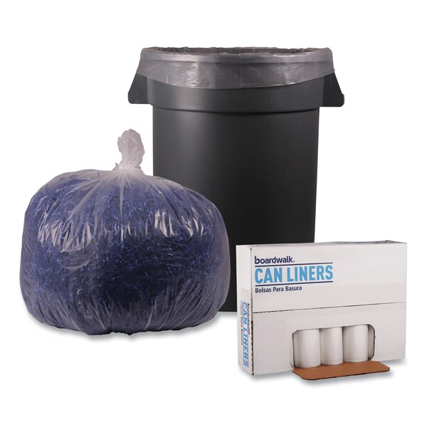 Boardwalk 33 gal Trash Bags, 33 in x 39 in, Super Extra Heavy-Duty, 1.4 mil, Clear, 100 PK - BWK534