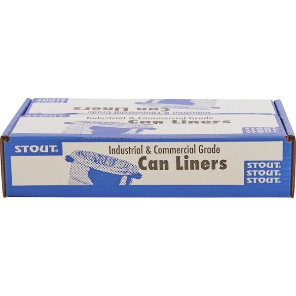 Stout 10 gal Trash Bags, 1 mil (25 Micron), Black W/Brown, 250 PK - STOT2424B10