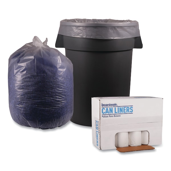 Boardwalk 56 gal Trash Bags, 43 in x 47 in, Heavy-Duty, 1.4 mil, Clear - BWK536