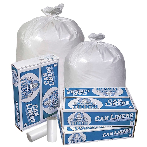 Pitt Plastics 24"x32" 0.45mm 12-16 gal. Medium Performance Roll Can Liner, PK500 - MT331XW