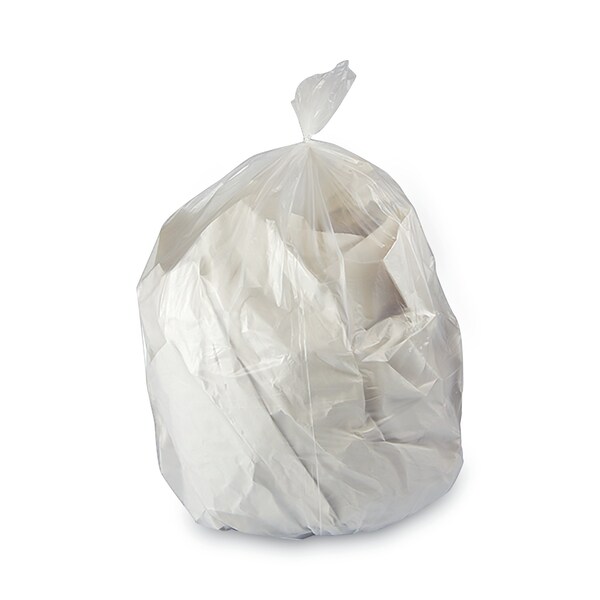 Gen 33 gal Trash Bags, 33 in x 39 in, Heavy-Duty, 13 microns, Natural, 250 PK - Z6639HN GR1