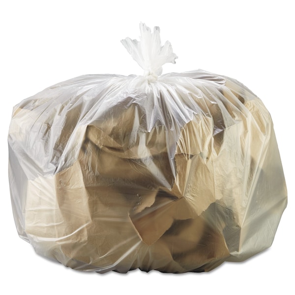 Gen 33 gal Trash Bags, 33 in x 39 in, Heavy-Duty, 13 microns, Natural, 250 PK - Z6639HN GR1