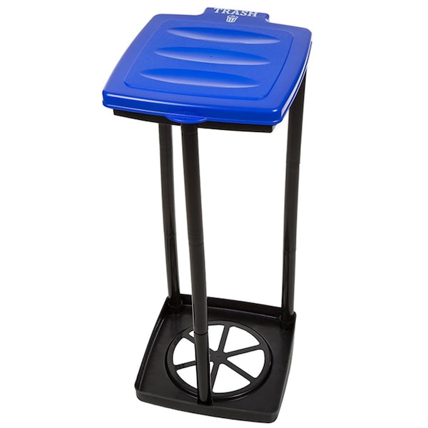 Wakeman Wakeman 75-TB1006 13 gal Portable Trash Bag Holder with Collapsible Trashcan for Indoor-Outdoor Garbage Use; Blue - 75-TB1006