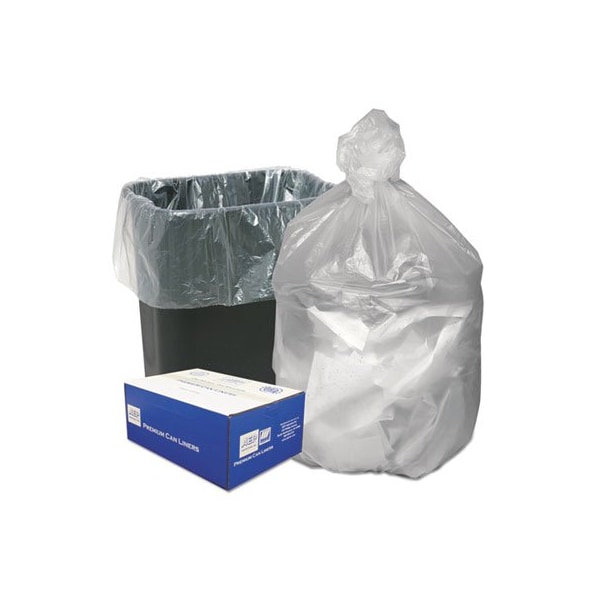 Ultraplus CAN LINERS, 10 GAL, 8 MICRONS, 24in X 24in, NATURAL, 1000PK - HD24248N