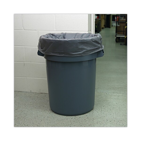 Boardwalk 60 gal Trash Bags, 38 in x 58 in, 1.1 mil, Gray, 100 PK - H7658SGK