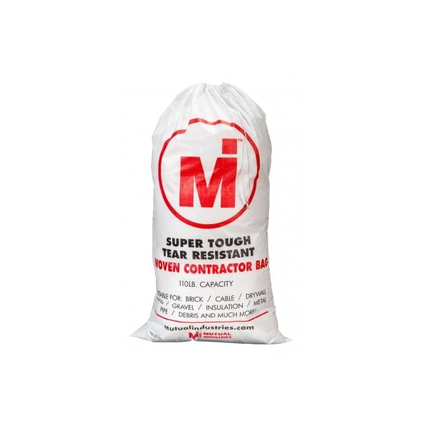 Mutual Industries 42 Gal. Woven Contractor Bags, Heavy Duty, 110lb Capacity, 5PK - 14981-10-510