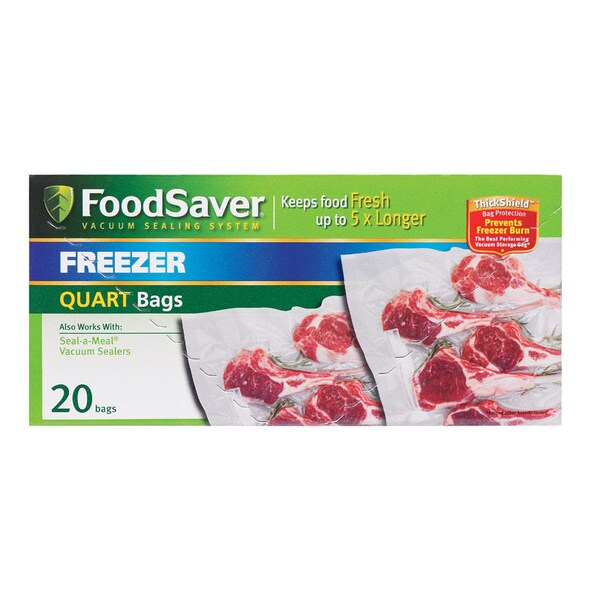 Foodsaver FoodSaver 1 qt Clear Vacuum Freezer Bags 20 pk - FSFSBF0216-NP