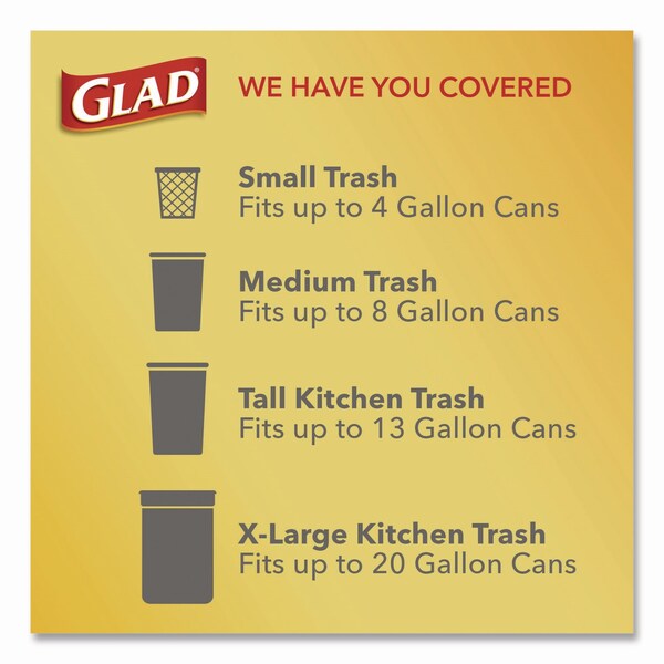 Glad OdorShield Small Drawstring Trash Bags, 4gal, Cherry Blossom Scent, 0.5 mil, 18inx17in, Pink, 34PK - 79274