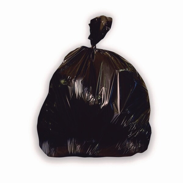 Heritage Linear Low-Density Can Liners, 60 gal, 2.5 mil, 38in x 58in, Black, Flat Pack, 50PK - H7658XK X04