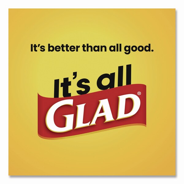 Glad Large Quick-Tie Trash Bags, Lawn and Leaf, 39 gal, 0.95 mil, 32.5 x 41, Black, 12PK - 70028