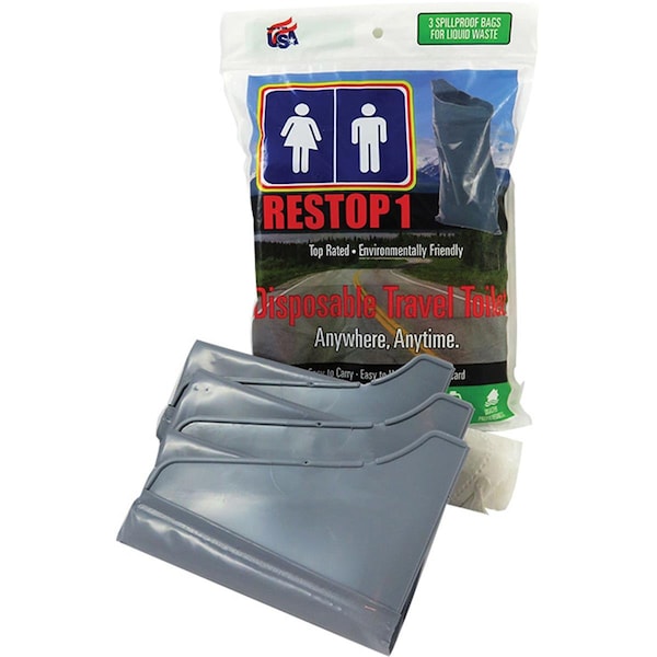 Restop Disposable Travel Toilet Waste Bag, 3PK - 790399