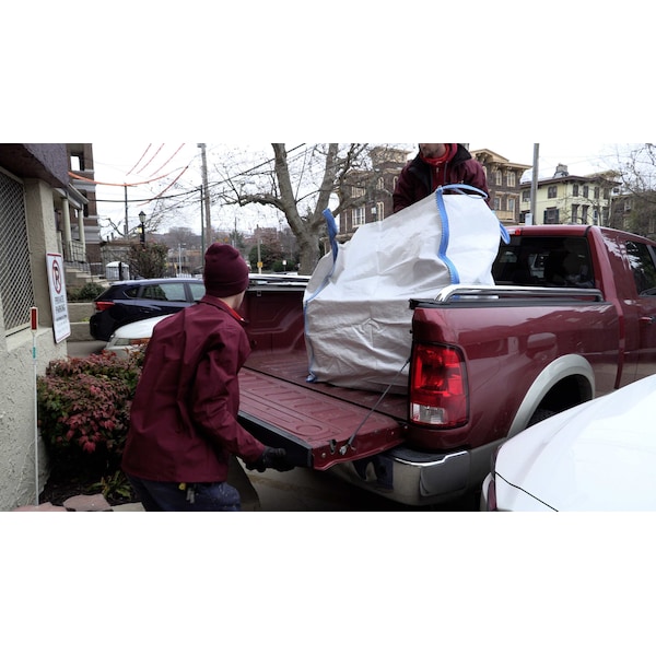 Durasack 2200 lbs. dry material Construction Trash Bags, White, 10 PK - BB-40CTN-10PK