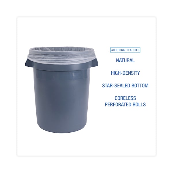 Boardwalk 30 gal Trash Bags, 30 in x 37 in, 16 microns, Natural - BWKRH3037S