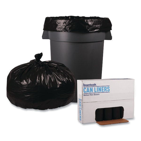Boardwalk 60 gal Trash Bags, 38 in x 58 in, Super Extra Heavy-Duty, 2.0 Mil, Black, 100 PK - BWK 526