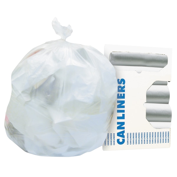 Heritage 7 gal Trash Can Liners, Standard-Duty, 6 microns, Natural, 2000 PK - Z4022RN R01