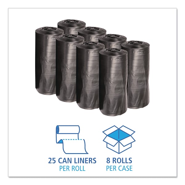 Boardwalk 33 gal Trash Bags, 33 in x 39 in, Heavy-Duty, 0.5 mm, Black, 200 PK - BWK 3339H