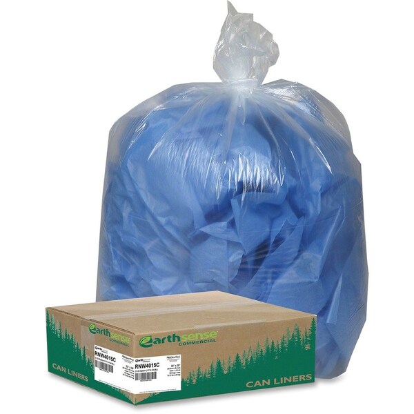 Webster 33 gal Trash Bags, M, 1.25 mil (32 Micron), Clear, 100 PK - WBIRNW4015C