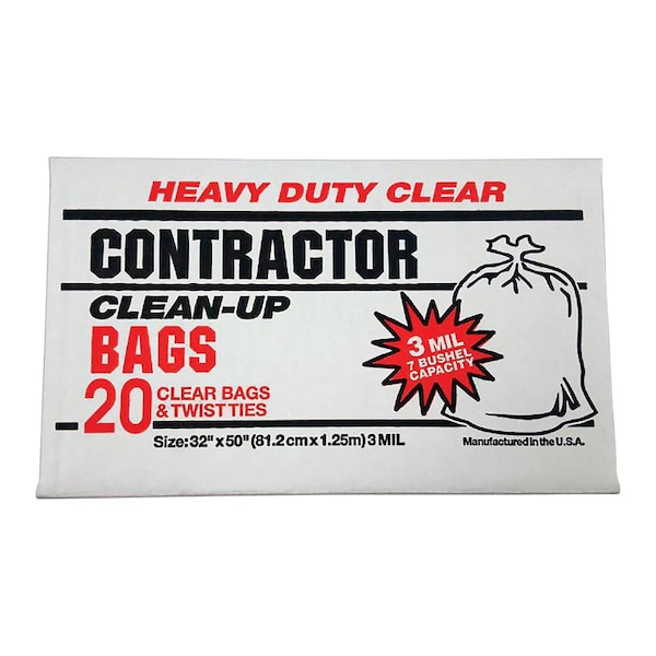 Primrose Plastics Primrose Plastics 42 gal Contractor Bags Twist Tie 20 pk 3 mil - 19045