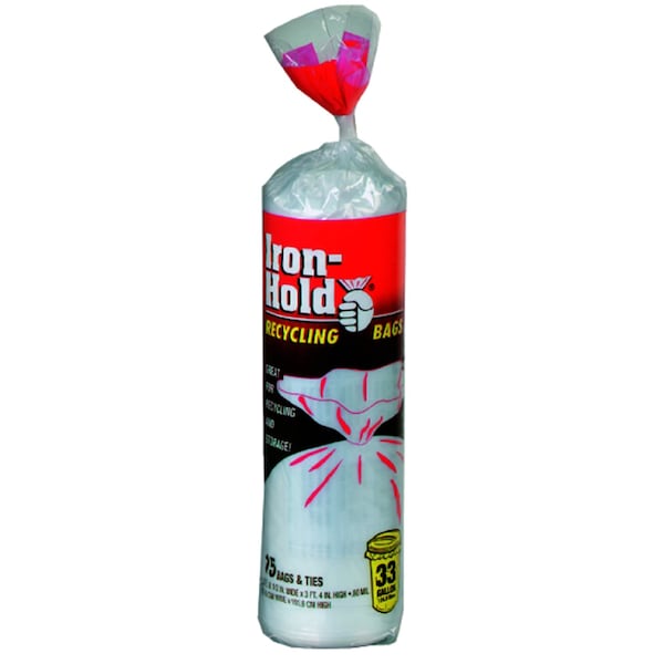Iron-Hold Iron-Hold 33 gal No Scent Scent Recycling Bags Twist Tie 15 pk 0.8 mil - 618826