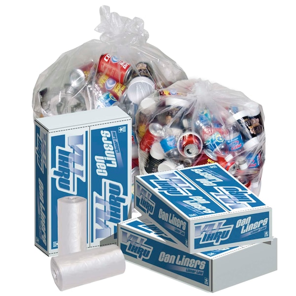 Pitt Plastics 42.5"x48" .95mm 56 gal. Extra Heavy Performance Roll Can Liner, PK100 - P4930XC