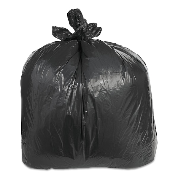 Trinity Plastics 60 gal Trash Bags, 38 in x 58 in, Extra Heavy-Duty, 2.4 mil, Black, 100 PK - 100527