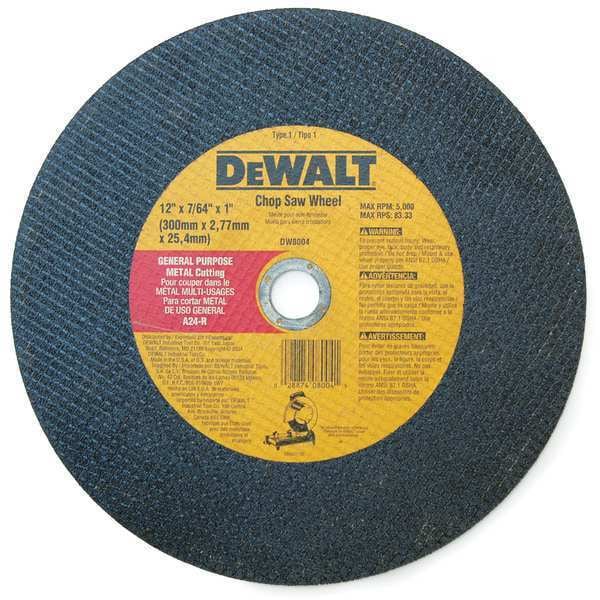 Rueda de corte de uso general Dewalt de 12" x 7/64" x 1" - DW8004