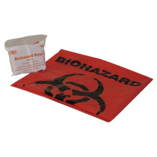 First Aid Only Biohazard Bags, 7 to 10 gal., Red - 21-022B1