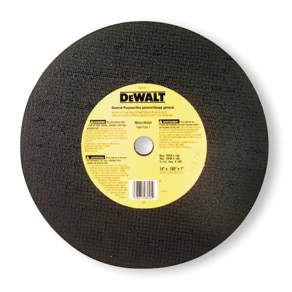 Dewalt 14" x 7/64" x 7/64" x 1" Rueda de corte de uso general para sierra de inglete - DW8001B4.