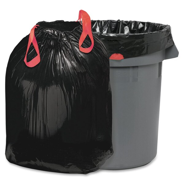 Draw N Tie Heavy-Duty Trash Bags, Drawstring, 33 gal, 1.2 mil, 33.5" x 38", Black, PK150 - WEB1DTL150