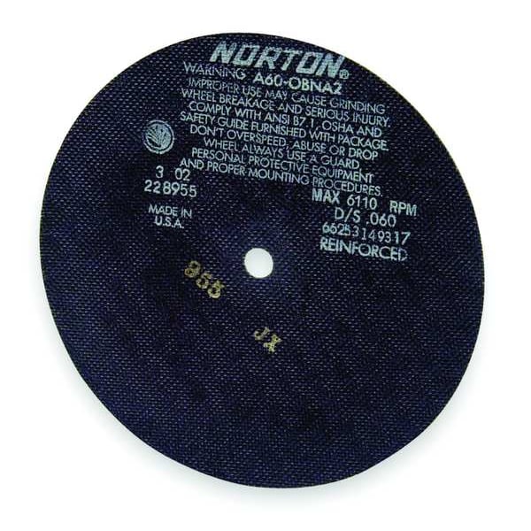 Disco de Corte Norton Abrasives, A60-OBNA2, 7"x.035"x5/8" - 66252938787