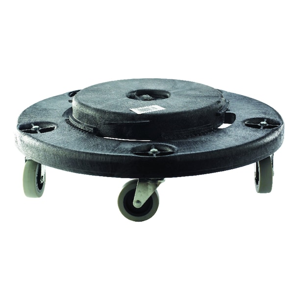 Rubbermaid Rubbermaid Brute 250 lb Black Plastic Wheeled Garbage Can Dolly - 264020BLA