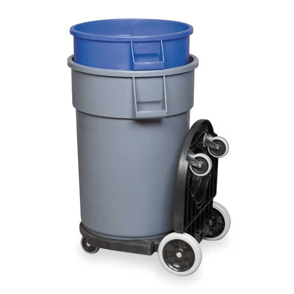Rubbermaid Commercial Brute Container Dolly, 200 lb., 20-1/4"W, Black - FG264600BLA