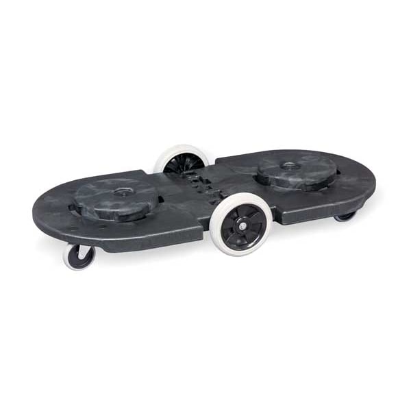Rubbermaid Commercial Brute Container Dolly, 200 lb., 20-1/4"W, Black - FG264600BLA