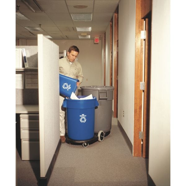 Rubbermaid Commercial Brute Container Dolly, 200 lb., 20-1/4"W, Black - FG264600BLA