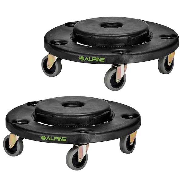 Alpine Industries 32 Gallon Trash Can Dolly - ALP471-32-DOLLY-2PK