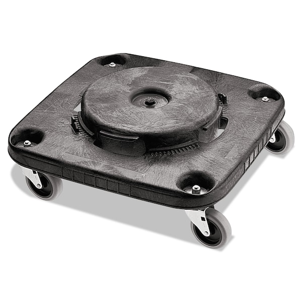 Rubbermaid Commercial Brute Container Square Dolly, 250 lb Capacity, 17.25 x 6.25, Black - FG353000BLA