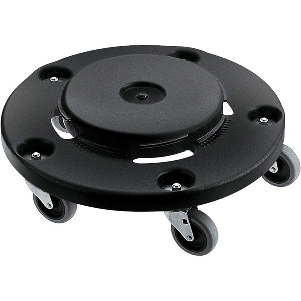 Rubbermaid Commercial Brute Round Dolly, 350 Lb. Load Cap, 2PK, Black - RCP264000BKCT