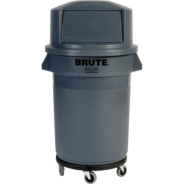 Rubbermaid Commercial Brute Round Dolly, 350 Lb. Load Cap, 2PK, Black - RCP264000BKCT