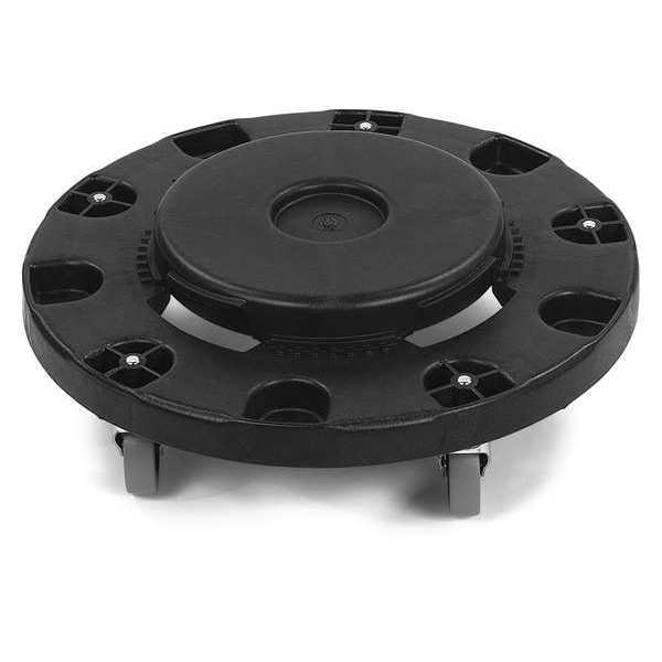 Carlisle Foodservice Standard Round Container Dolly, Black, PK2 - 3691103