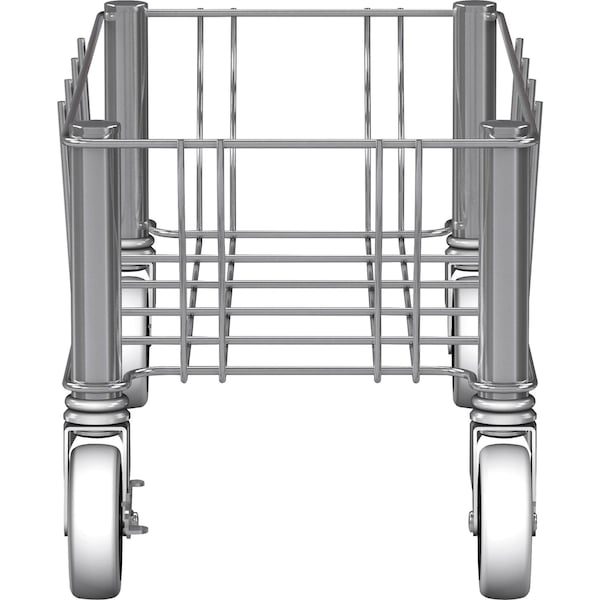 Rubbermaid Commercial Container Dolly, 100 lb, Single, 9in H, Gray - 1968468