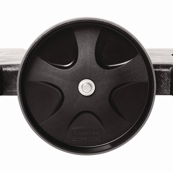 Rubbermaid Commercial Tandem Dolly, Two-Container, 300 lb Capacity, 20.25w x 45d x 8h, Black - FG264600BLA