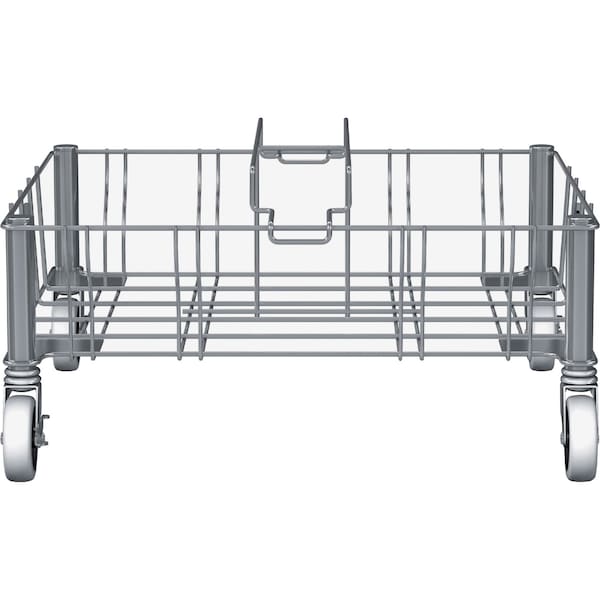 Rubbermaid Commercial Container Dolly, 200 lb, Double, 9in H, Gray - 1956191