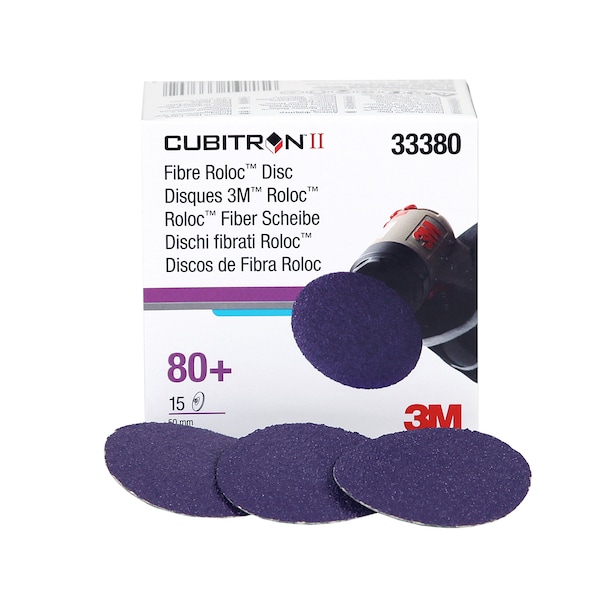 Disco de fibra 3M Cubitron CubitroniI RolocDisc33380 2" (Paquete de 90) - 33380